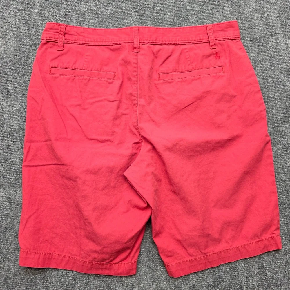 Original Penguin Men Size 32 Coral Pink Golf Shorts Cotton Chino Flat Front Pete